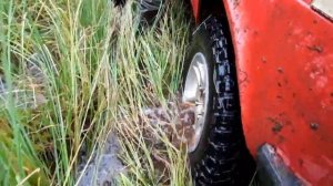 Comforser cf3000 На рыбалку через болото на ниве