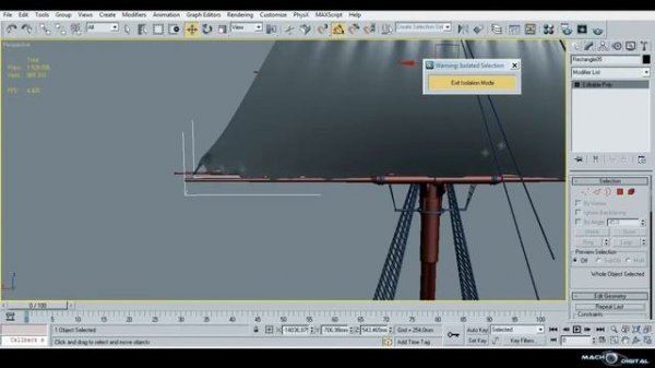 Моделирование фрегата USS CONSTITUTION в 3ds max. ТОМ 3: Ткани и рендер элементы. Урок 10