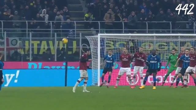 Christian Eriksen's ⚫Unbelievable Freekick against AC Milan in Milan Derby смотреть онлайн