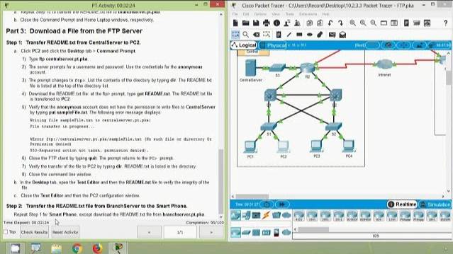 Packet Tracer - FTP смотреть онлайн