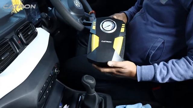 Catron Car Tyre Inflator Air Compressor Pump (ABS Plastic and Metal) - DC 12V Portable with LED смотреть онлайн