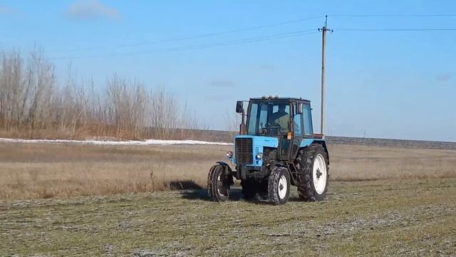 Подкормка пшениці по мерзло-талому. МТЗ 80 (13,03,2019) смотреть онлайн