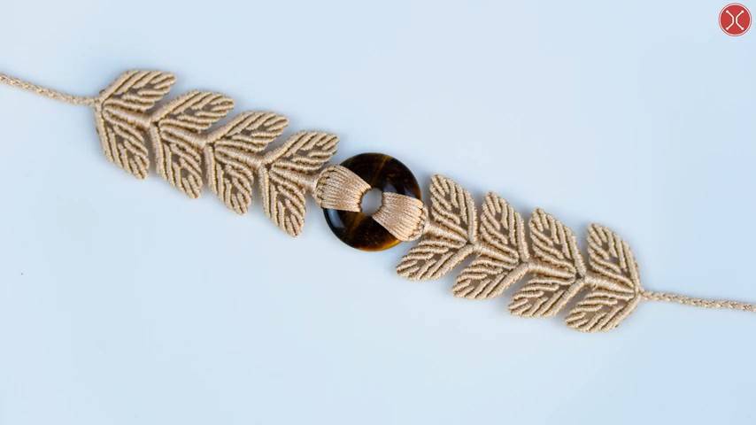 Macrame Tutorial： DIY Macrame Leaf Bracelet With Donut Bead ｜ Step By Step Tutorial(1)