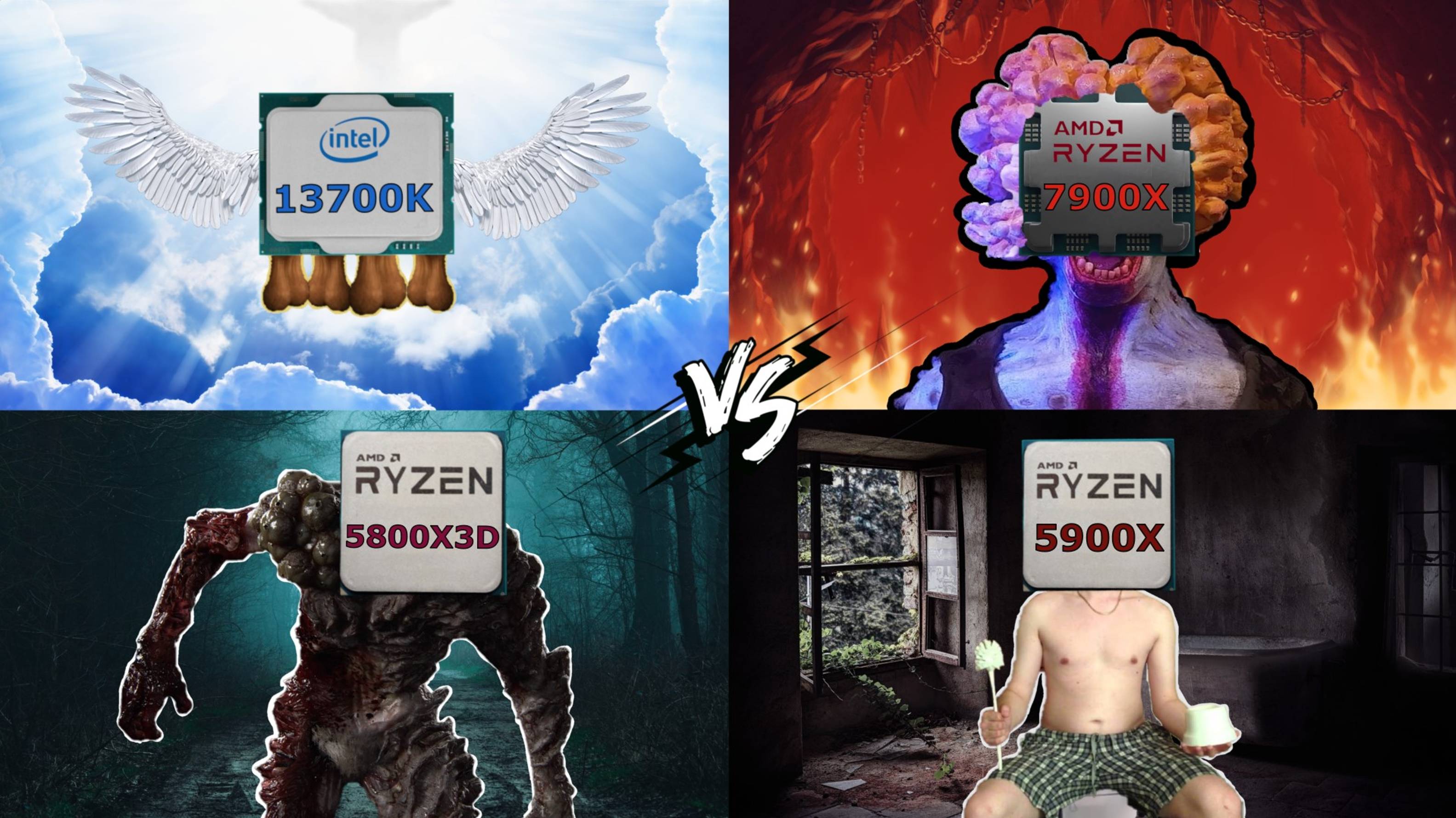 Проверка на вшивость. 13700K Vs 7900X Vs 5800X3D Vs 5900X