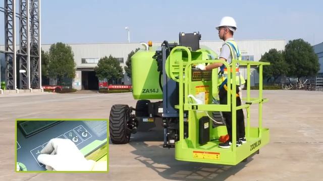Zoomlion Diesel Articulated Boom Lift ZA14J Opeartion Video