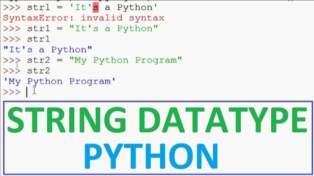 Python Tutorials - String Data Type in Python смотреть онлайн