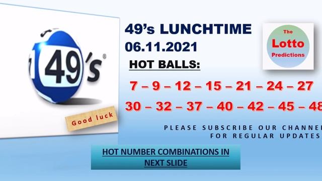 06.11.2021 | UK 49’s LUNCHTIME Lotto Predictions for today | BOOM💥 | 🇬🇧 | смотреть онлайн