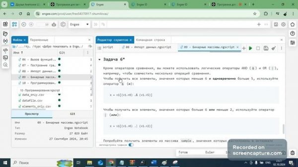 скучаня подготовка к тестовому в engee