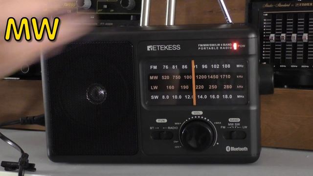 RETEKESS TR626 4 Band FM-MW-LW-Shortwave Radio With Bluetooth.