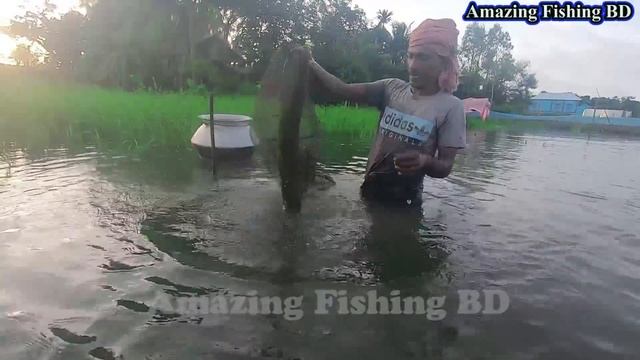Wow best fishing video by ring net and real fish hunting! смотреть онлайн