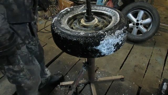 Самодельная шиномонтажка
