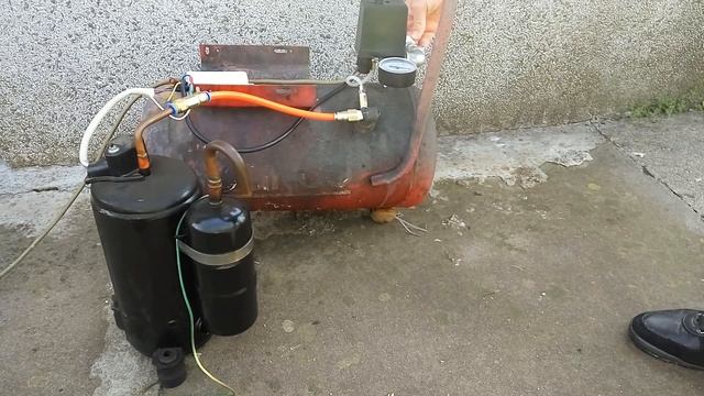 Homemade Air Compressor From An Air Conditioner