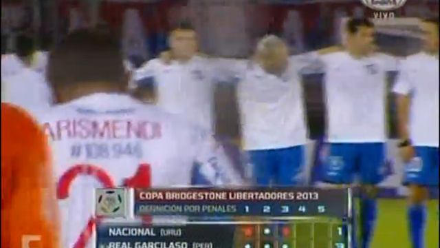 Penal errado por Diego Arismendi. Nacional - Real Garcilaso. Copa Libertadores 2013 смотреть онлайн