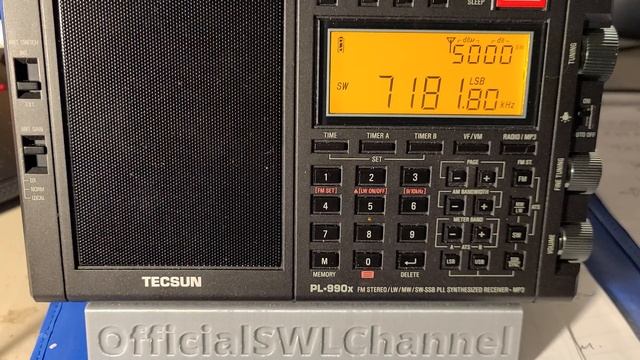 Tecsun PL-990x CQ World Wide DX Contest SSB 40 meters band scan using W6LVP loop antenna смотреть онлайн