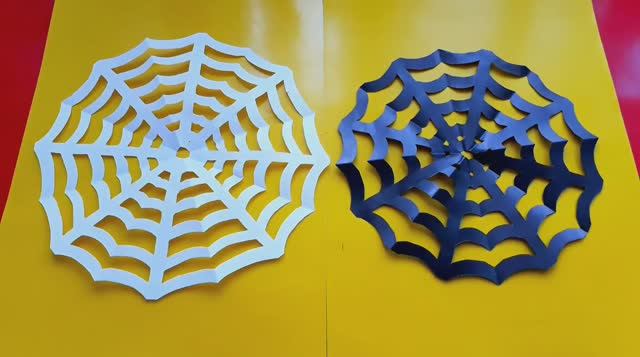 Как сделать ПАУТИНУ из бумаги! ПОЭТАПНО! Поделки на Хэллоуин!