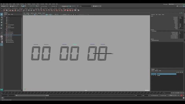 How to Create 3D Timer Digital Clock Counting Animation in Maya and Arnold Tutorial смотреть онлайн