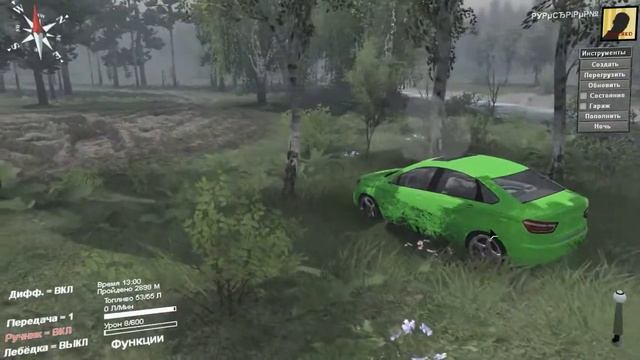 Spintires тест драйв ваз 2180 LADA Vesta смотреть онлайн
