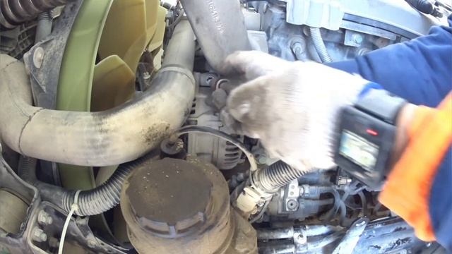 Man Truck TGS-40.480.... Abnormal Sounds. Troubleshoot And Replace Alternator And Belt. #mantruck