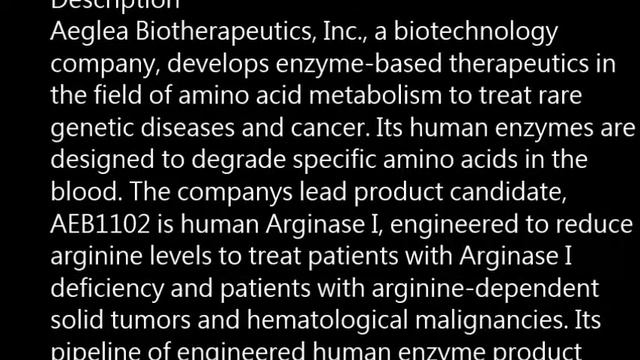 AGLE - Aeglea Biotherapeutics, Inc AGLE buy or sell Buffett read basic profile смотреть онлайн