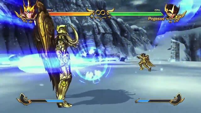 saint seya soldier's soul - gameplay ariete armatura divina vs pegasus смотреть онлайн