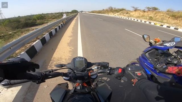 Ktm Duke 250 Bs6 Vs Yamaha R15 V3 Bs6 Long Race | Ksc Vlogs смотреть онлайн