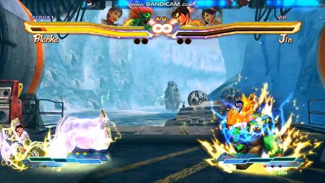 Street Fighter X Tekken: Аркада - Blanka & Sakura vs Jin & Xiaoyu - 7/8 смотреть онлайн