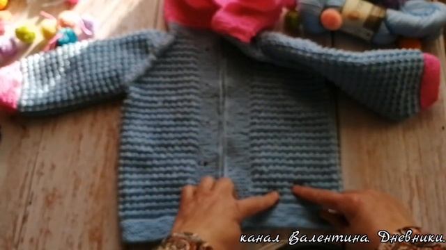 364 Связала детскую кофточку из двух цветов пряжи. осталось сделать ВТо и пришить пуговицы. смотреть онлайн