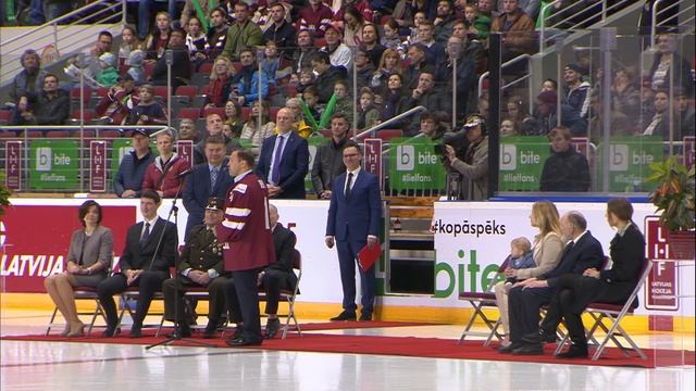 ARTURS IRBE /JERSEY RETIREMENT / LATVIAN NATIONAL ICE HOCKEY TEAM