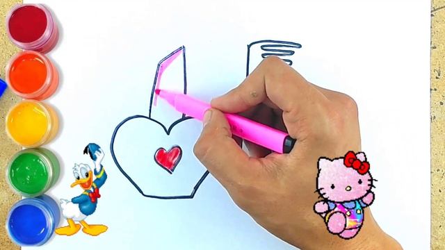 Bolalar uchun oson rasm chizish Рисуем набор косметики для малышей смотреть онлайн