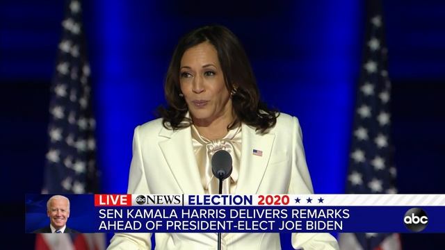 Vice President-elect Kamala Harris delivers speech ahead of Joe Biden смотреть онлайн