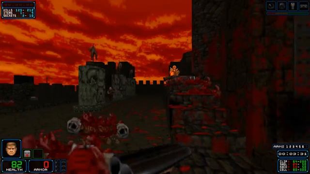 Bloodstain [Doom II] Map 15 "Secluded Stronghold" - UV-Max in 6:37 смотреть онлайн