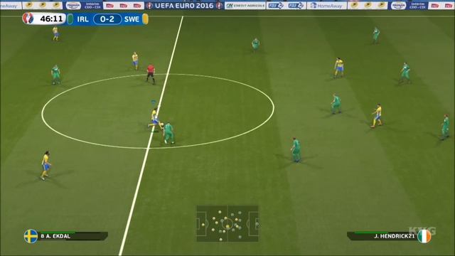 PES 2016 - UEFA Euro 2016 - Ireland vs Sweden | Gameplay (HD) [1080p60FPS] смотреть онлайн