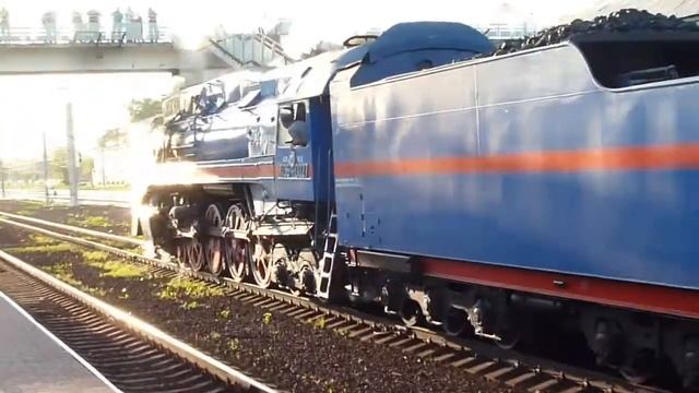 Паровоз П36 0027 отправляется со станции Раменское смотреть онлайн