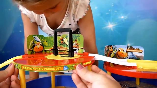 Поезд динозавров Строим паркинг для динозавриков смотреть онлайн