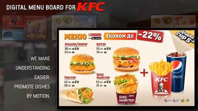 Digital menu for KFC eng смотреть онлайн