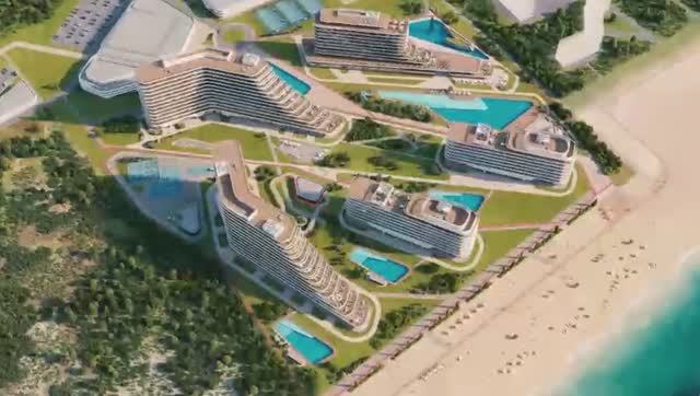 Сервисные апартаменты в курортном кластере на ПЕРВОЙ береговой линии, с собственным пляжем!