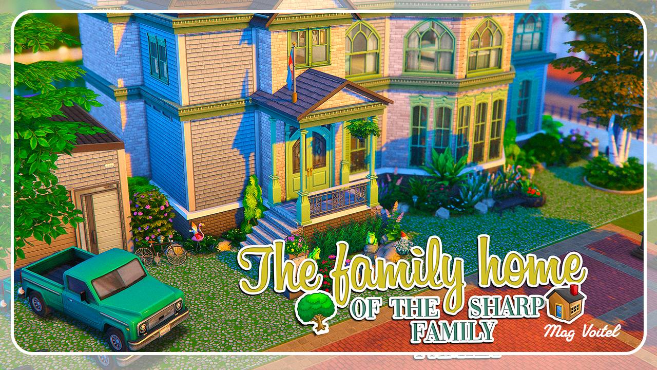 The Sims 4│Строительство││SpeedBuild│Дом Семьи Шарп│NO CC │