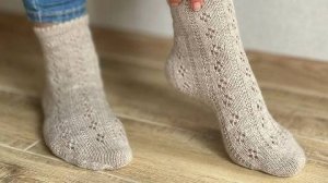 Ажурные носки с пяткой стронг