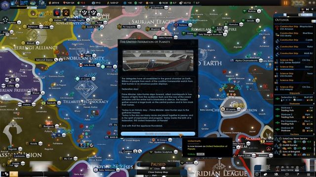 United Federation - Stellaris: Star Trek: New Horizons - United Earth - #14 - Let's Play Gameplay смотреть онлайн