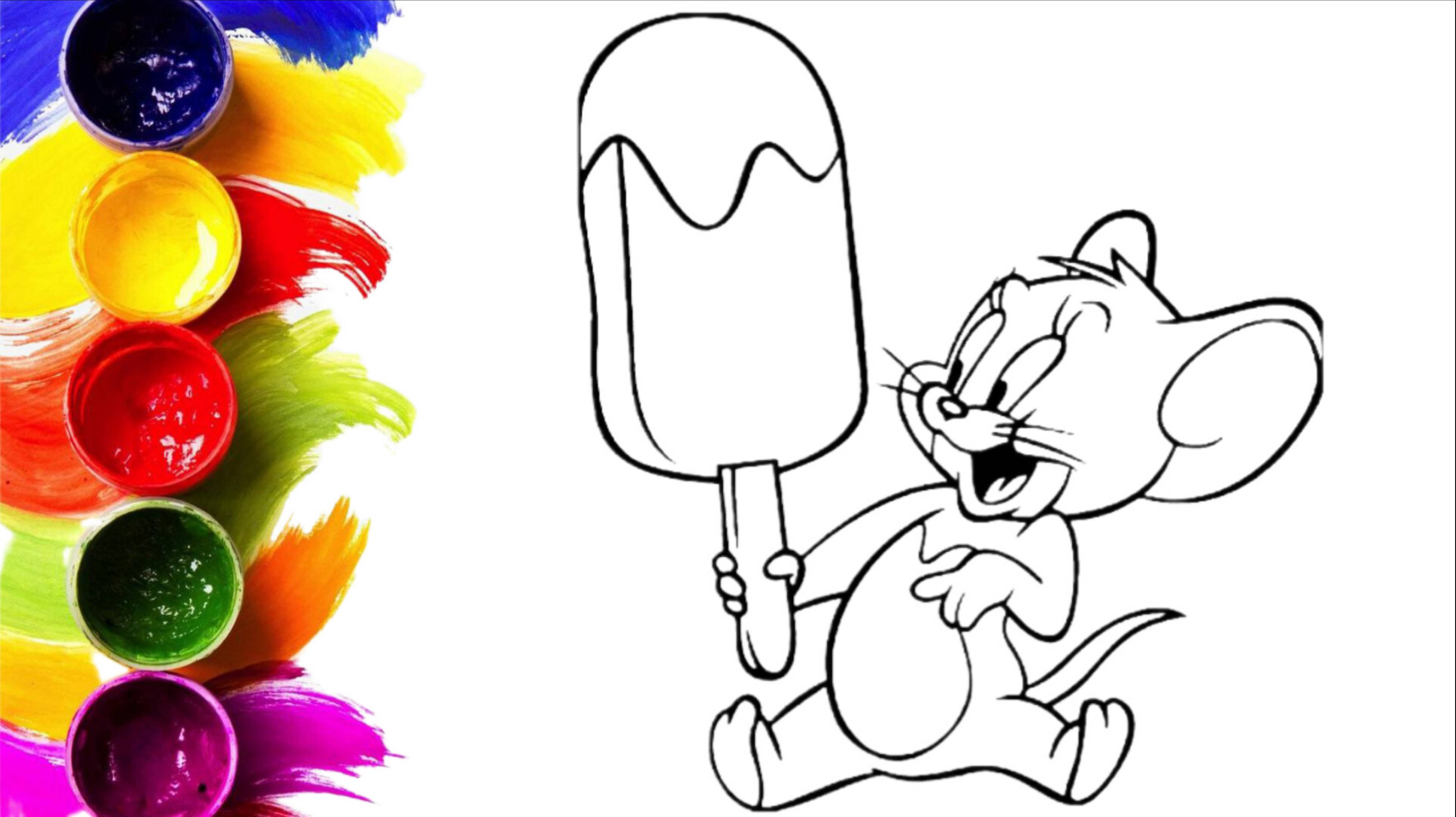 Мышонок Джерри из мультфильма Том и Джерри раскраска смотреть онлайн