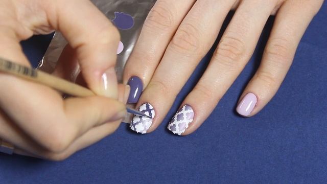 Гель лак_ Дизайн ногтей с трафаретом для маникюра Vinylist смотреть онлайн