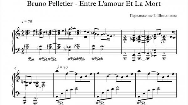 Ноты Bruno Pelletier - Entre L'amour Et La Mort
