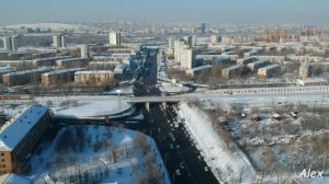 Полет над г. Красноярск (Свердловский р-он) - февраль 2021 г.