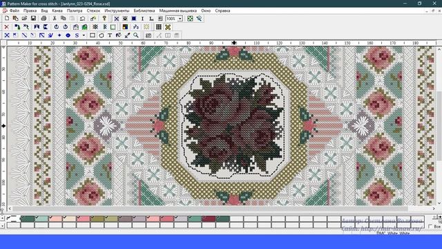 Как в программе Pattern Maker подсчитать расход нитей для части схемы смотреть онлайн
