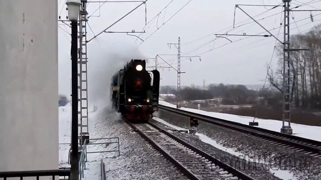 Последний пассажирский паровоз П-36 0120 "Генерал" зимой в 30 градусные морозы смотреть онлайн