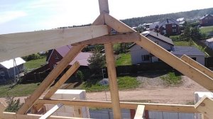 как построить крышу одному