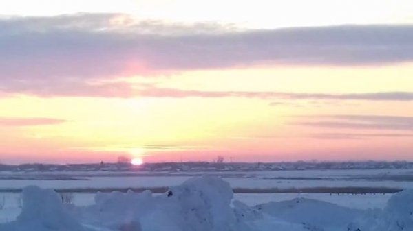 Закат на окраине Шербакуля. Омск