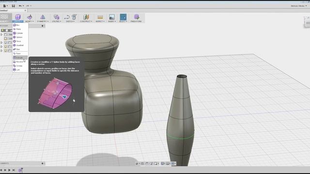 AUTODESK FUSION 360. SCULPT CREATE [EXTRUDE, REVOLVE, SWEEP, LOFT] смотреть онлайн