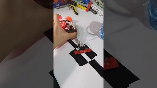 Test #2 Line follower robot's sweeper arm смотреть онлайн