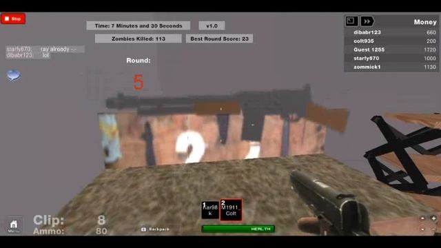 Let`s paly roblox part 4: zombie kill time смотреть онлайн